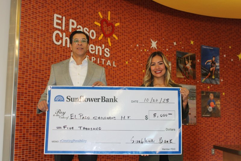 El Paso Children’s Hospital Foundation Honored with Sunflower Bank’s 2025 Lives We Touch AwarD